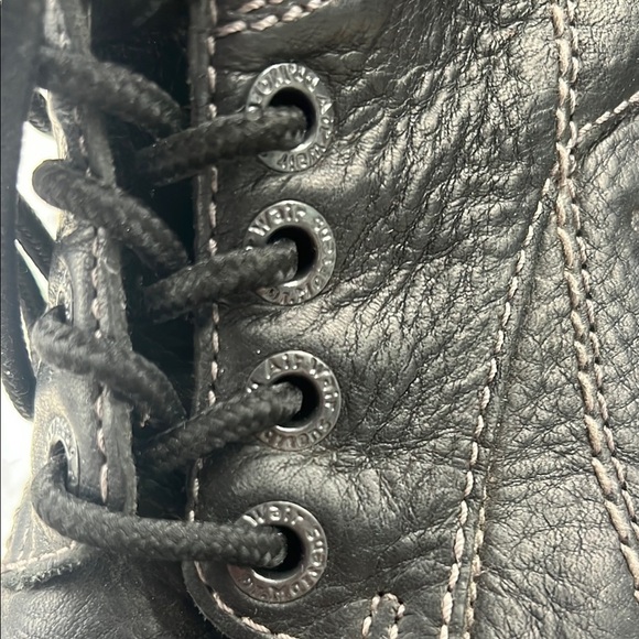 DR. MARTENS Vintage Y2K Black Leather 12281 Floral Chunky Platform Ankle Boots- - Picture 7 of 10